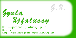gyula ujfalussy business card